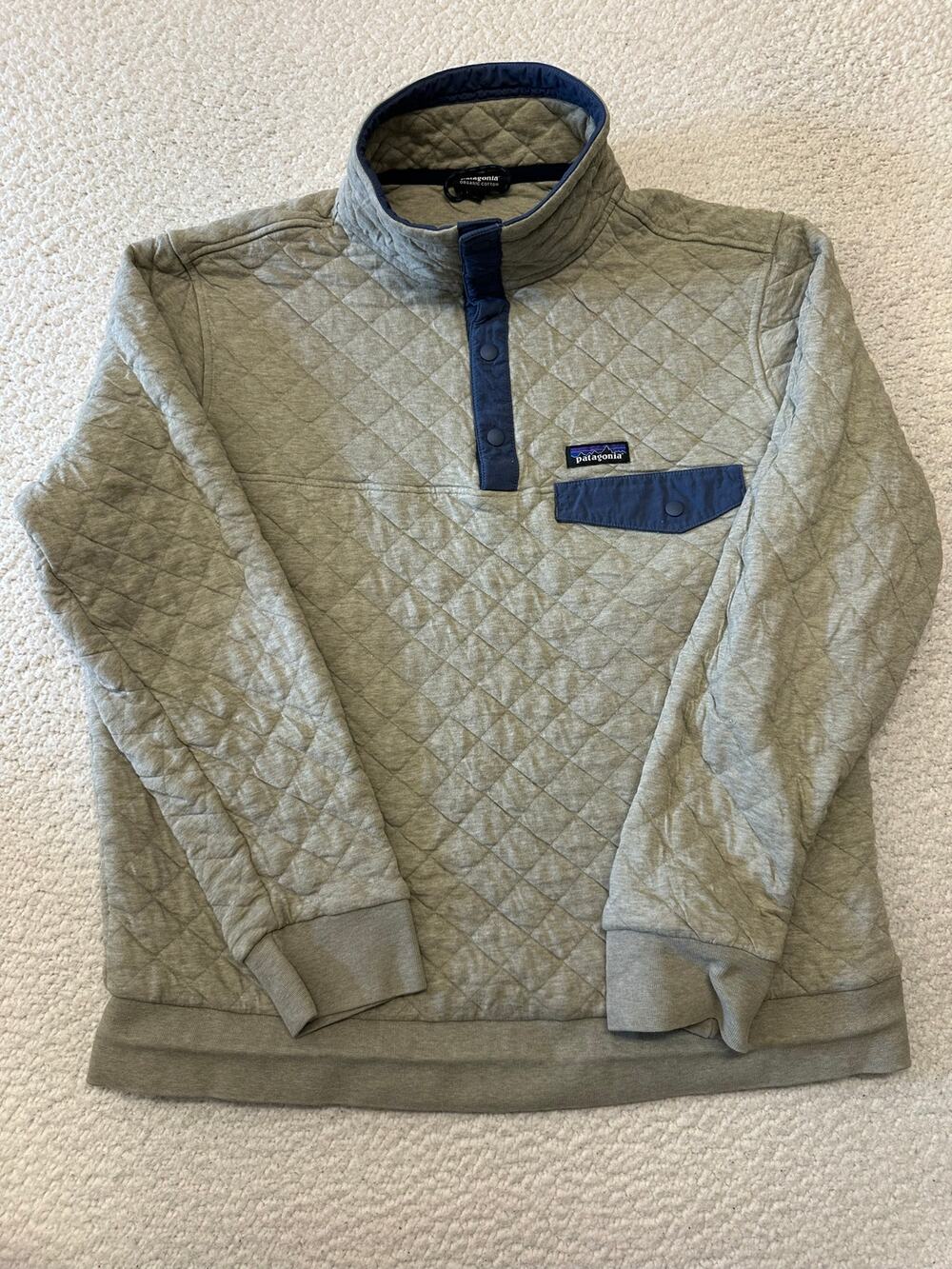 Patagonia Mens Organic Cotton Quilt Snap T Pullover Large